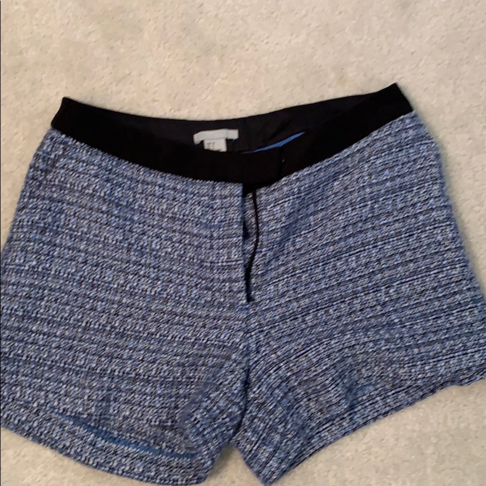 Blue and white shorts